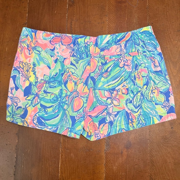 Lilly Pulitzer Ocean View Board Shorts Women’s Size L - Picture 2 of 9
